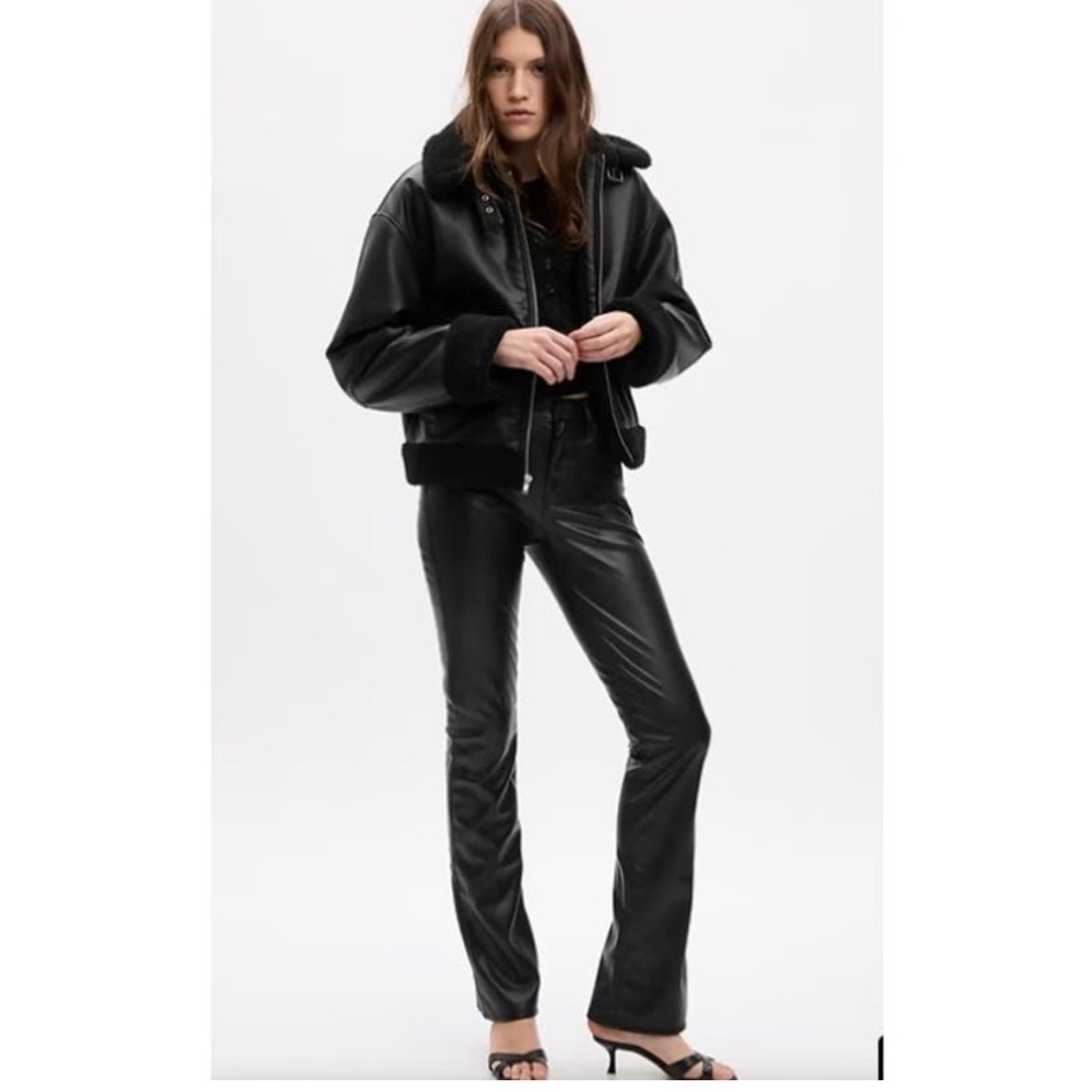 GAP “baby boot mid rise” faux leather pants
